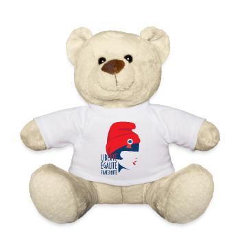 Liberty Equality Fraternity t-shirt. - Teddy Bear - white - Front