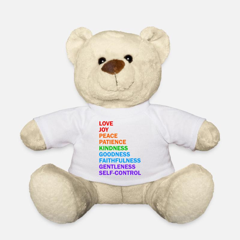 Früchte des Geistes christliches christen Geschenk - Teddy - Weiß