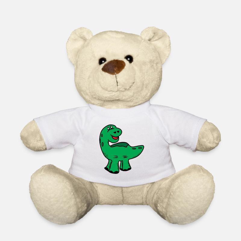 Dinosaure Dino en vert - Nounours - blanc