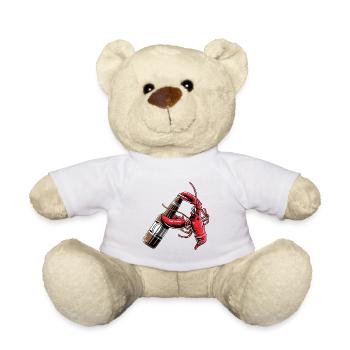 Beer Drinking Lobster Funny Craft Beer Shirt - Teddy Bear - white - Front