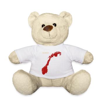 Norge Norwegen Dr Maps red - Teddy - Weiß - Vorne