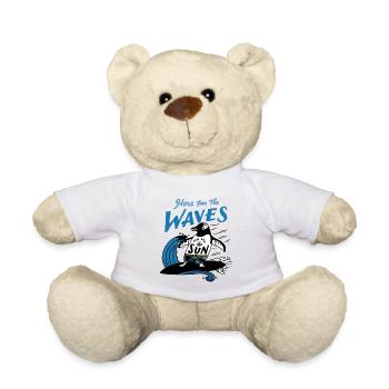 Ici pour les vagues et le soleil. - Nounours - blanc - Devant