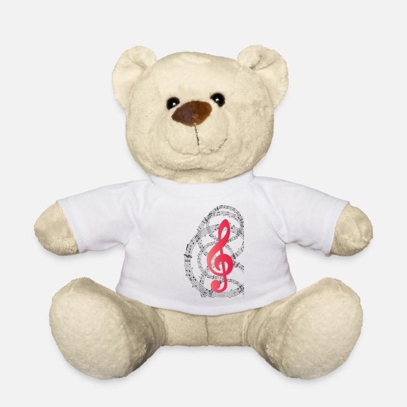 Music clef - Teddy Bear - white