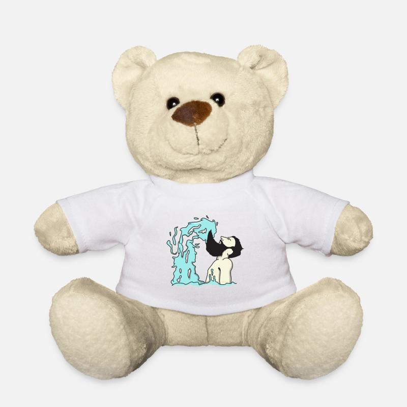Bart Welle - lustiges Männer mit Bart Geschenk - Teddy - Weiß