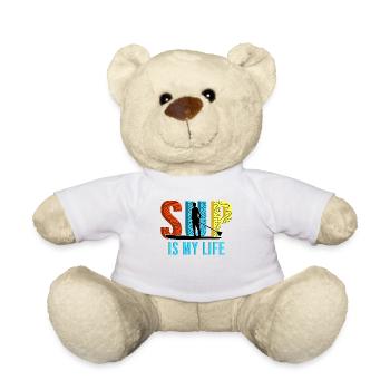 Stand up Paddling SUP saying gift idea - Teddy Bear - white - Front