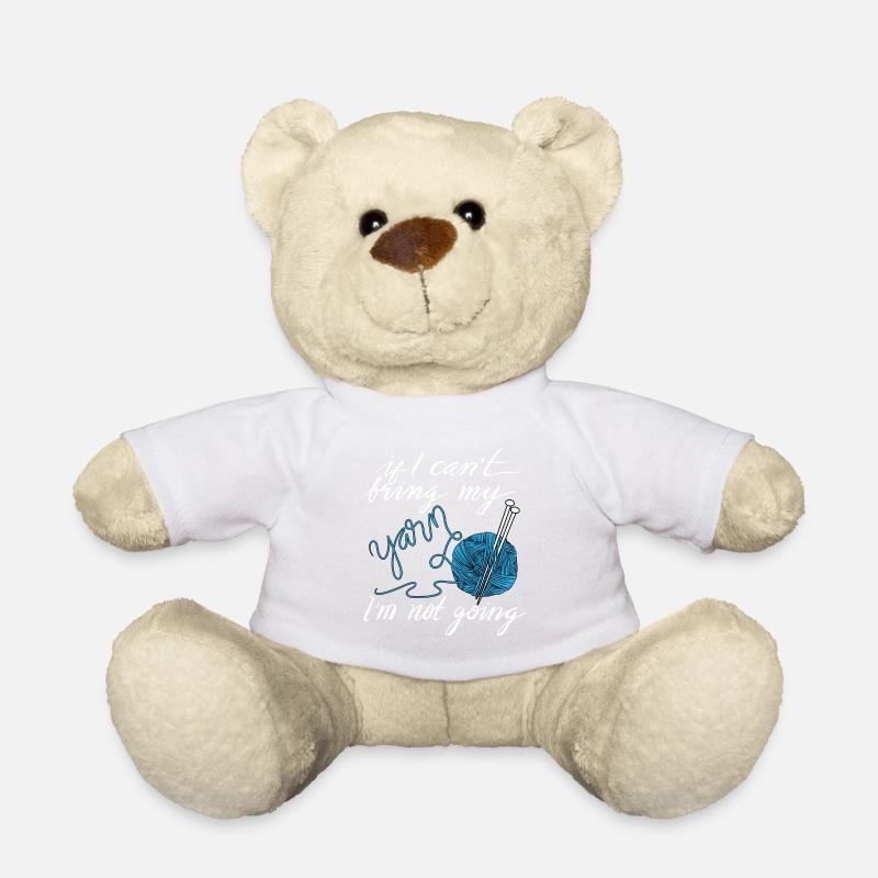 Wenn ich mein Garn, das Quilting-Hemd strickt, kippe - Teddy - Weiß