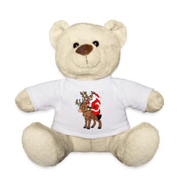 Lustiges Weihnachtsgeschenk für Glücks Erwachsene - Teddy - Weiß - Vorne