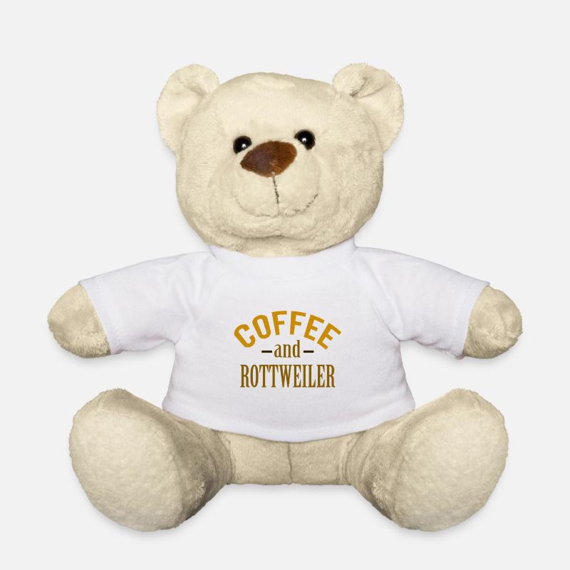 Coffe and Rottweilers - Teddy Bear - white