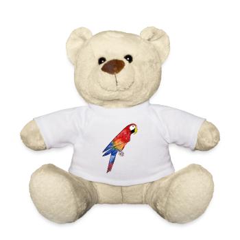 Macaw Parrot - Parrot Macaw - Teddy Bear - white - Front