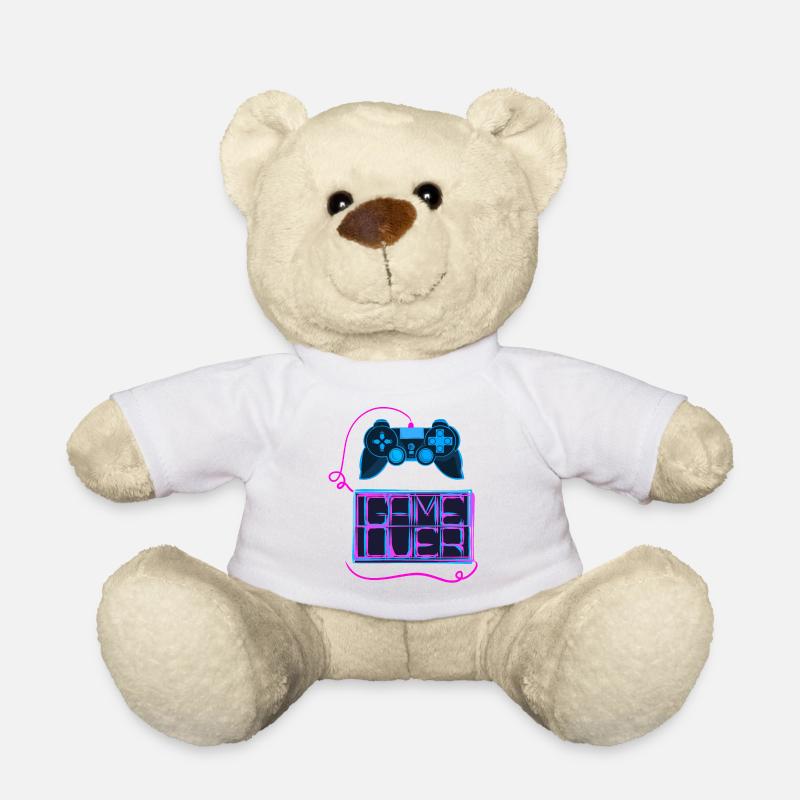 Gaming Gameover Game Nerd Geek - Teddy Bear - white