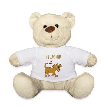 I love my dog - I love my dog - Teddy Bear - white - Front