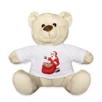 Noël Noël Père Noël Père Noël - Nounours - blanc - Devant