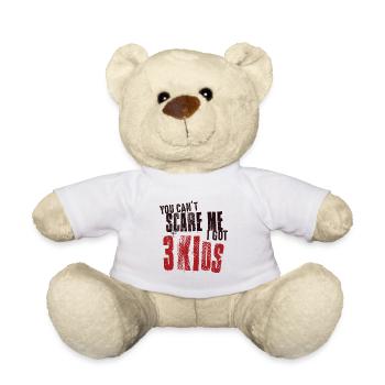Vous ne pouvez pas me faire peur, j'ai 3 enfants Papa naissance maman - Nounours - blanc - Devant