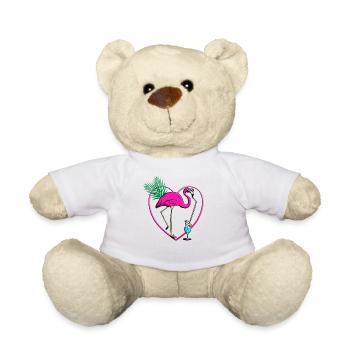 Flamingo cocktail - Teddy Bear - white - Front