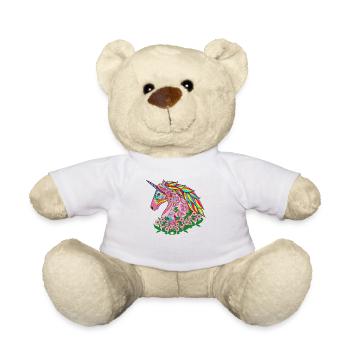 Licorne Mandala - Nounours - blanc - Devant