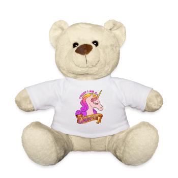 Aujourd'hui je suis une licorne - Nounours - blanc - Devant