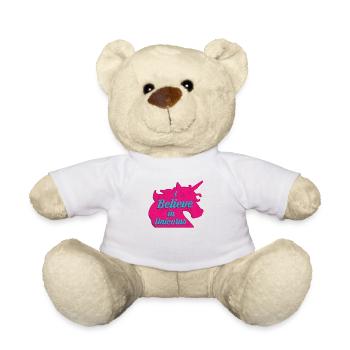 Je crois aux licornes - Nounours - blanc - Devant