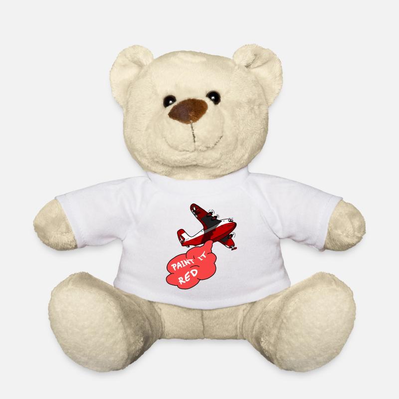 Fire Engine - Un avion de pompier aime l'eau - Nounours - blanc