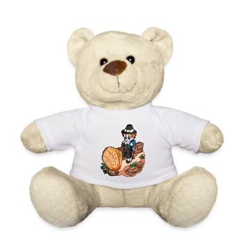 Camino de Santiago Way of St. James hikers pilgrims - Teddy Bear - white - Front