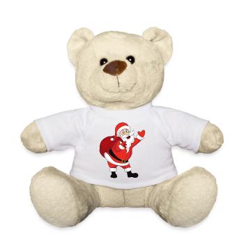 Noël Noël Père Noël Père Noël - Nounours - blanc - Devant