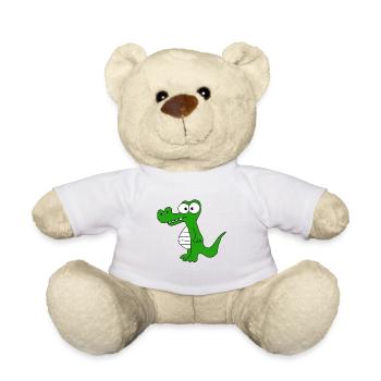 crocodile - Teddy Bear - white - Front