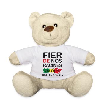 Fier de nos Racines - Vibz 974 02 - Nounours - blanc - Devant