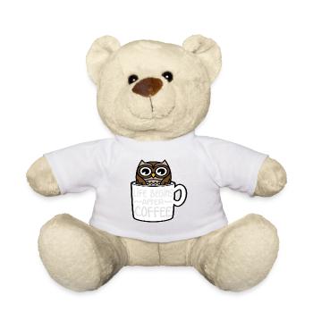 Das Leben beginnt nach dem Kaffeegeschenk - Teddy - Weiß - Vorne