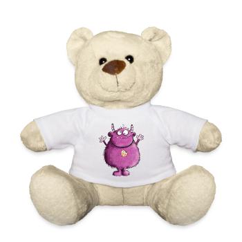 Pink Monster I Keks I Lustiges Geschenk - Teddy - Weiß - Vorne