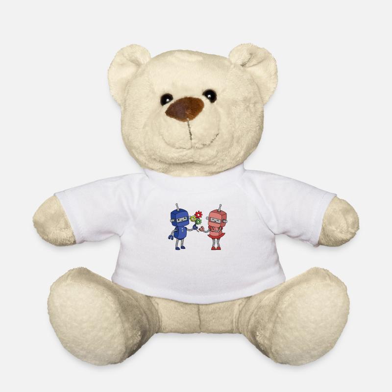 Loved Robot T-Shirt Gift Idea - Teddy Bear - white