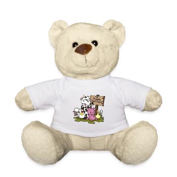 Tierschutz Geschenk Veganer Vegetarier Vegan - Teddy - Weiß - Vorne