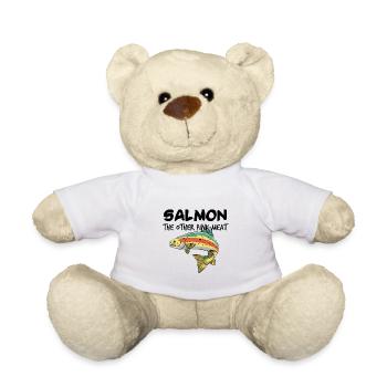 Salmonide Lachs Forelle Angler Angeln Geschenk - Teddy - Weiß - Vorne