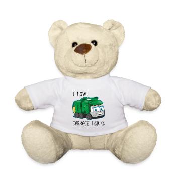 Camions à ordures camion à ordures camion à ordures enfants cadeau - Nounours - blanc - Devant