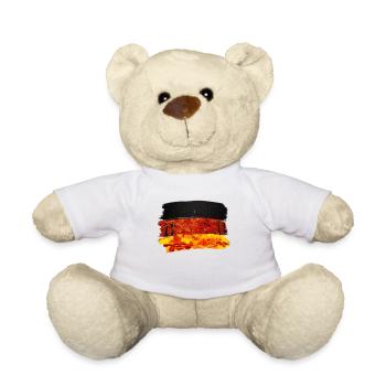 Germany flag shirt autumn shirt - Teddy Bear - white - Front