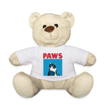 PAWS T-shirt de film drôle de chaton - Nounours - blanc - Devant