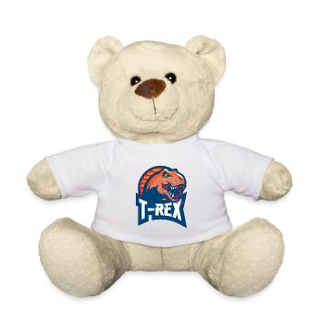 T-Rex Tyrannosaurus Rex Dinosaur Logo Gift - Teddy Bear - white - Front