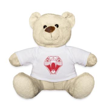SNAKES HEAD RED - Teddy Bear - white - Front
