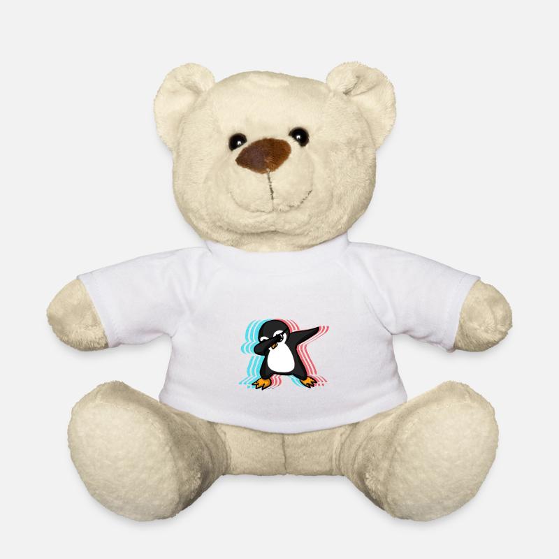 Pinguingeschenk abtupfen - Teddy - Weiß