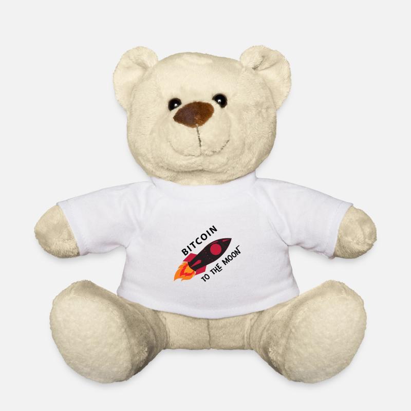 Bitcoin Rakete Mond - Teddy - Weiß