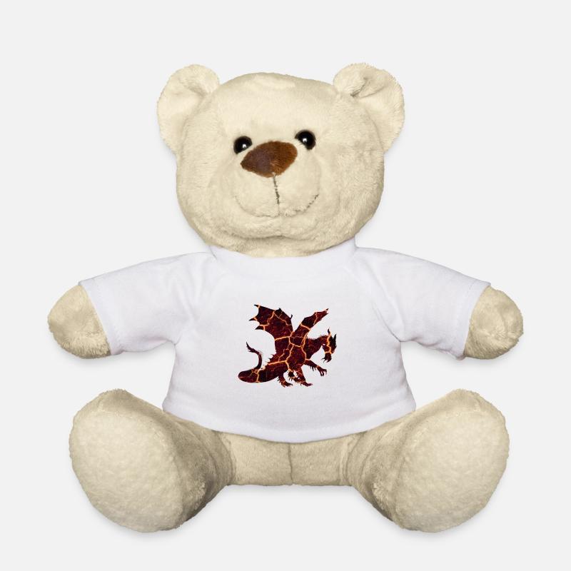Drache Lava Feuer speien - Teddy - Weiß