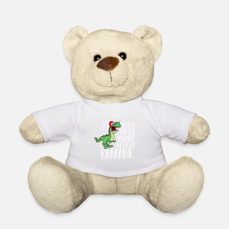 Dinosaur singing Christmas gift - Teddy Bear - white