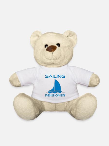 Rente Segeln Pension Geschenkidee Segler - Teddy - Weiß