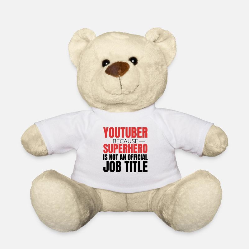 Youtube Vlog Youtuber Superheld - Teddy - Weiß