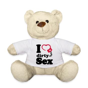 I Love dirty Sex - Teddy - Weiß - Vorne