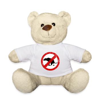 Chien interdit de la haine bovins - Nounours - blanc - Devant