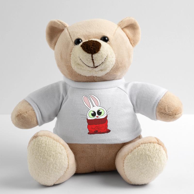 Fluffy bunny in fluffy pullover Tshirt Teddy Bear
