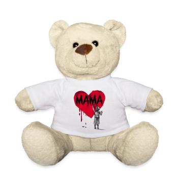 Maman fils - Nounours - blanc - Devant