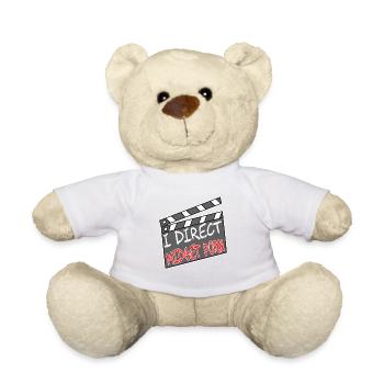 "I Direct Midget Porn" T-Shirt Design für freche und - Teddy - Weiß - Vorne