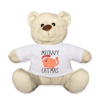 Cat gift meow Christmas Christmas present - Teddy Bear - white - Front