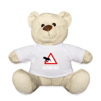 Achtung Wild Hirsch - Teddy - Weiß - Vorne