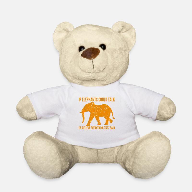 Elefant - Teddy - Weiß